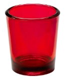 Red Glass Tea Light Holder - Small - BULK Buy